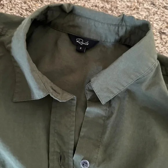 Rails Janae Shirt in Olive Smoke Green 
size Small - Picture 8 of 12